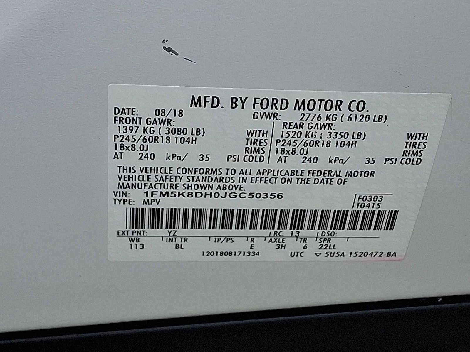 2018 Ford Explorer XLT 4WD