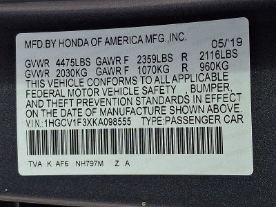 2019 Honda Accord Sport 1.5T CVT