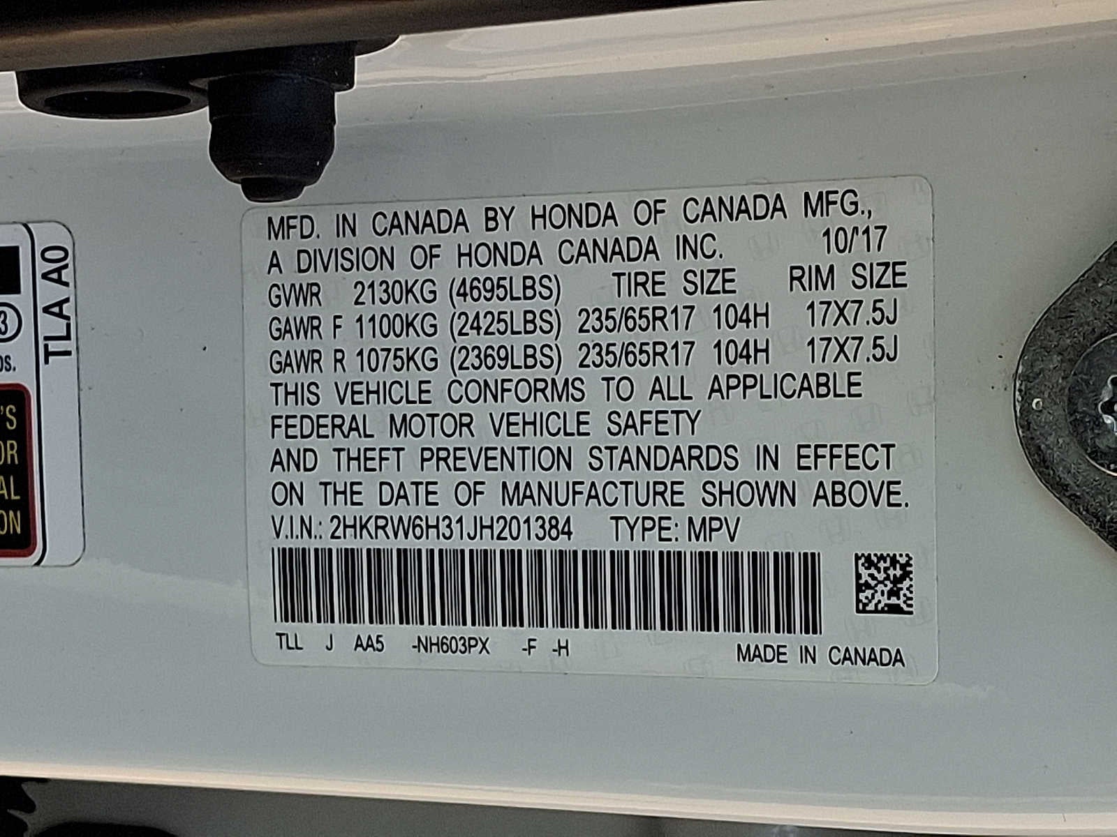 2018 Honda CR-V LX AWD
