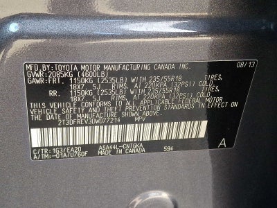 2013 Toyota RAV4 AWD 4dr Limited