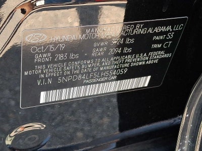 2020 Hyundai Elantra Value Edition IVT SULEV