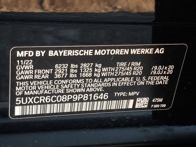 2023 BMW X5 xDrive40i Sports Activity Vehicle