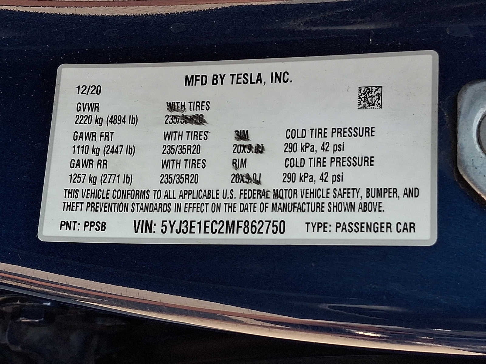 2021 Tesla Model 3 Performance AWD