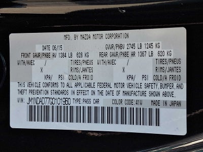 2016 Mazda Mazda MX-5 Miata 2dr Conv Man Grand Touring