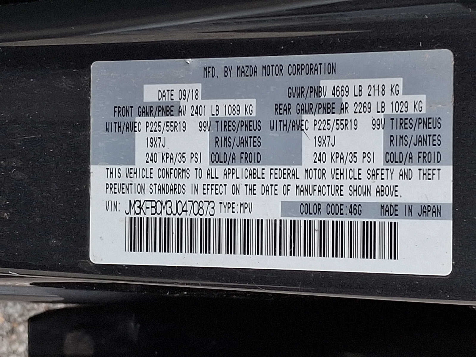 2018 Mazda Mazda CX-5 Touring AWD