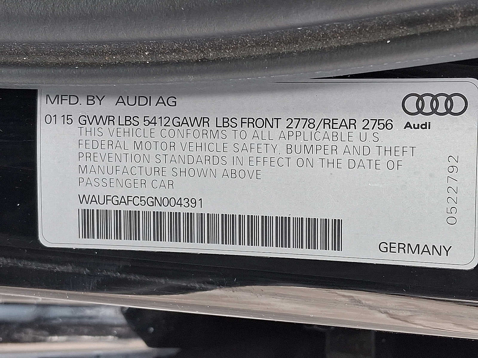 2016 Audi A6 4dr Sdn quattro 3.0T Premium Plus