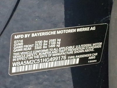 2017 BMW 5 Series 535i Gran Turismo