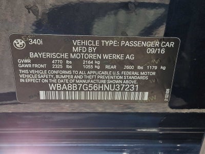 2017 BMW 3 Series 340i xDrive Sedan