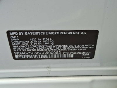 2016 BMW 3 Series Gran Turismo 5dr 328i xDrive Gran Turismo AWD SULEV