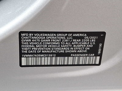 2021 Volkswagen Passat 2.0T R-Line Auto