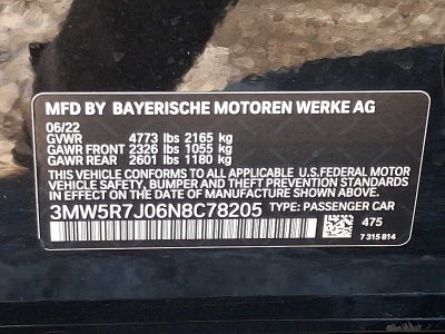 2022 BMW 3 Series 330i xDrive Sedan North America