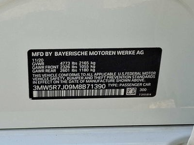 2021 BMW 3 Series 330i xDrive Sedan North America