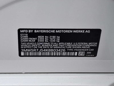 2019 BMW 3 Series 330i xDrive Sedan North America
