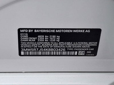 2019 BMW 3 Series 330i xDrive Sedan North America