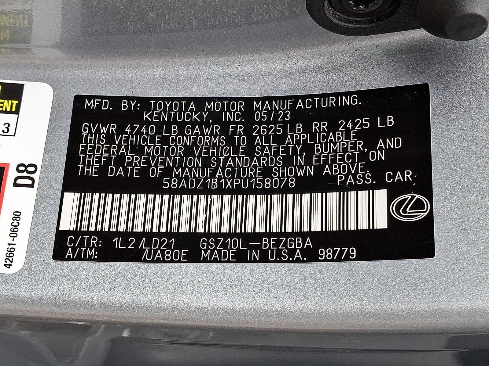 2023 Lexus ES ES 350 FWD