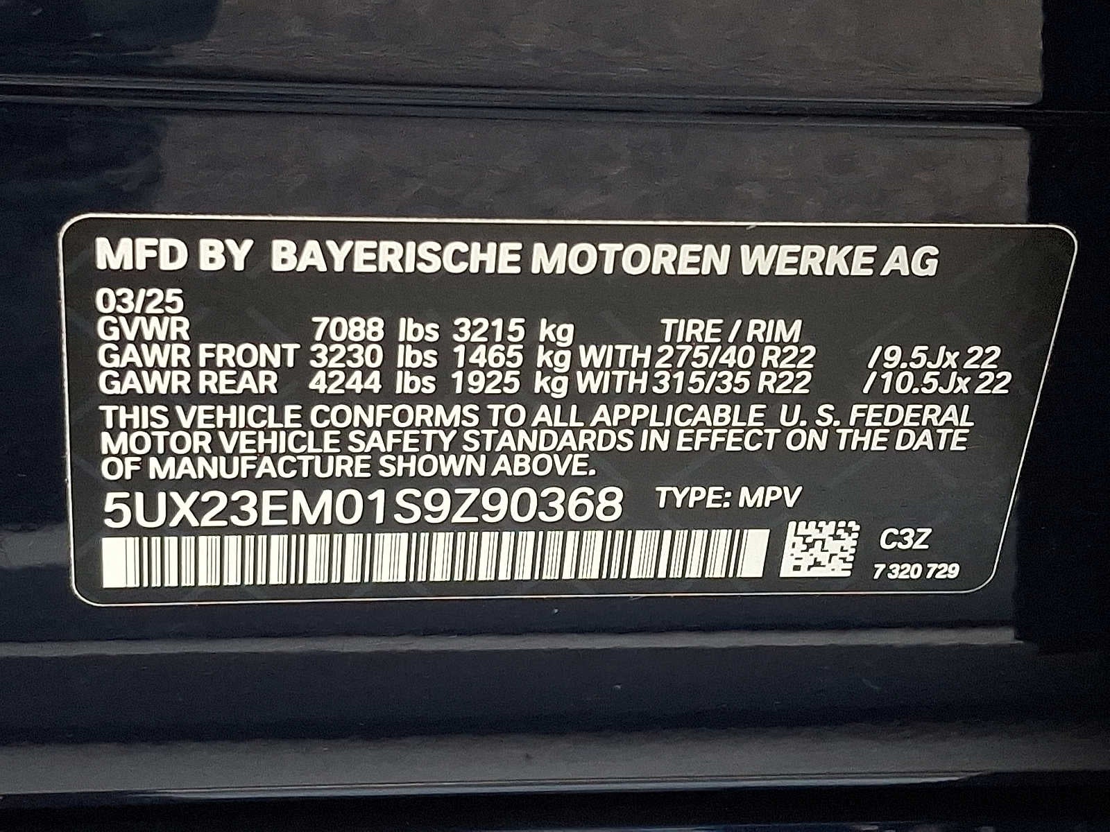 2025 BMW X7 xDrive40i Sports Activity Vehicle