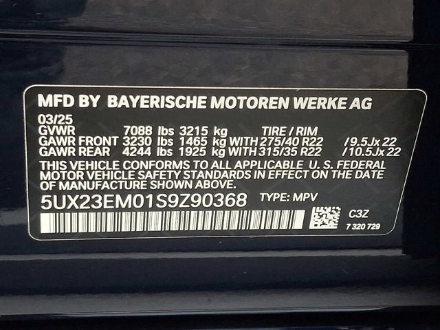 2025 BMW X7 xDrive40i Sports Activity Vehicle