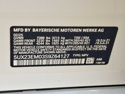 2025 BMW X7 xDrive40i Sports Activity Vehicle