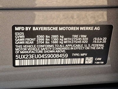 2025 BMW X5 xDrive40i Sports Activity Vehicle