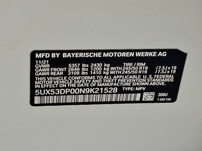2022 BMW X3 xDrive30i Sports Activity Vehicle