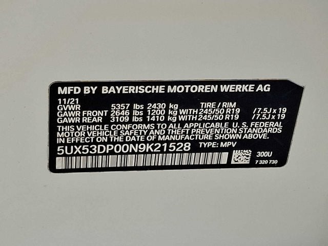 2022 BMW X3 xDrive30i Sports Activity Vehicle