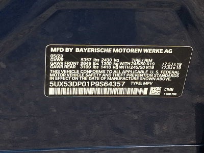 2023 BMW X3 xDrive30i Sports Activity Vehicle