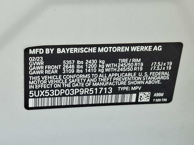 2023 BMW X3 xDrive30i Sports Activity Vehicle