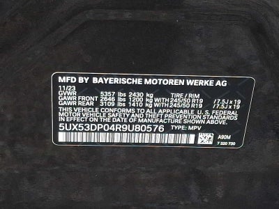 2024 BMW X3 xDrive30i Sports Activity Vehicle