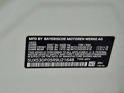 2024 BMW X3 xDrive30i Sports Activity Vehicle