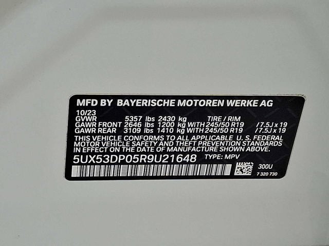 2024 BMW X3 xDrive30i Sports Activity Vehicle