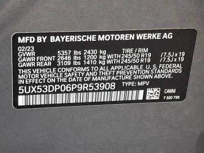 2023 BMW X3 xDrive30i Sports Activity Vehicle