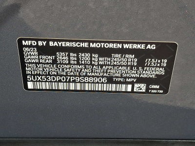 2023 BMW X3 xDrive30i Sports Activity Vehicle