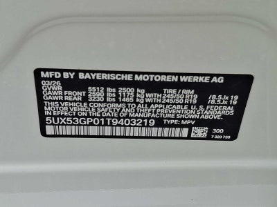 2026 BMW X3 30 xDrive Sports Activity Vehicle