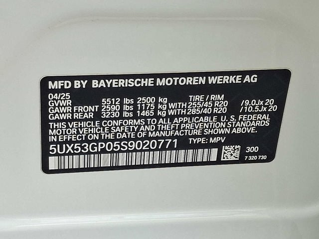 2025 BMW X3 30 xDrive Sports Activity Vehicle