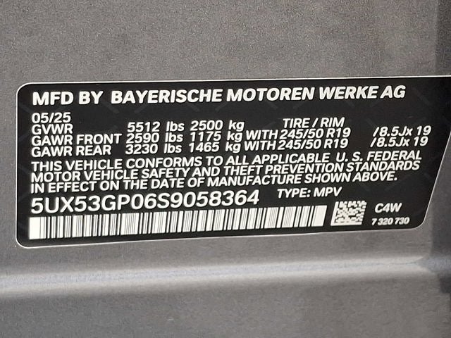 2025 BMW X3 30 xDrive Sports Activity Vehicle
