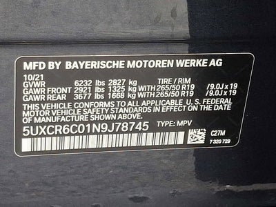 2022 BMW X5 xDrive40i Sports Activity Vehicle