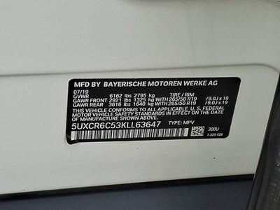 2019 BMW X5 xDrive40i Sports Activity Vehicle