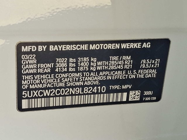 2022 BMW X7 xDrive40i Sports Activity Vehicle