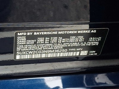2022 BMW X7 xDrive40i Sports Activity Vehicle