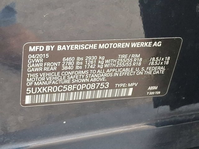 2015 BMW X5 AWD 4dr xDrive35i