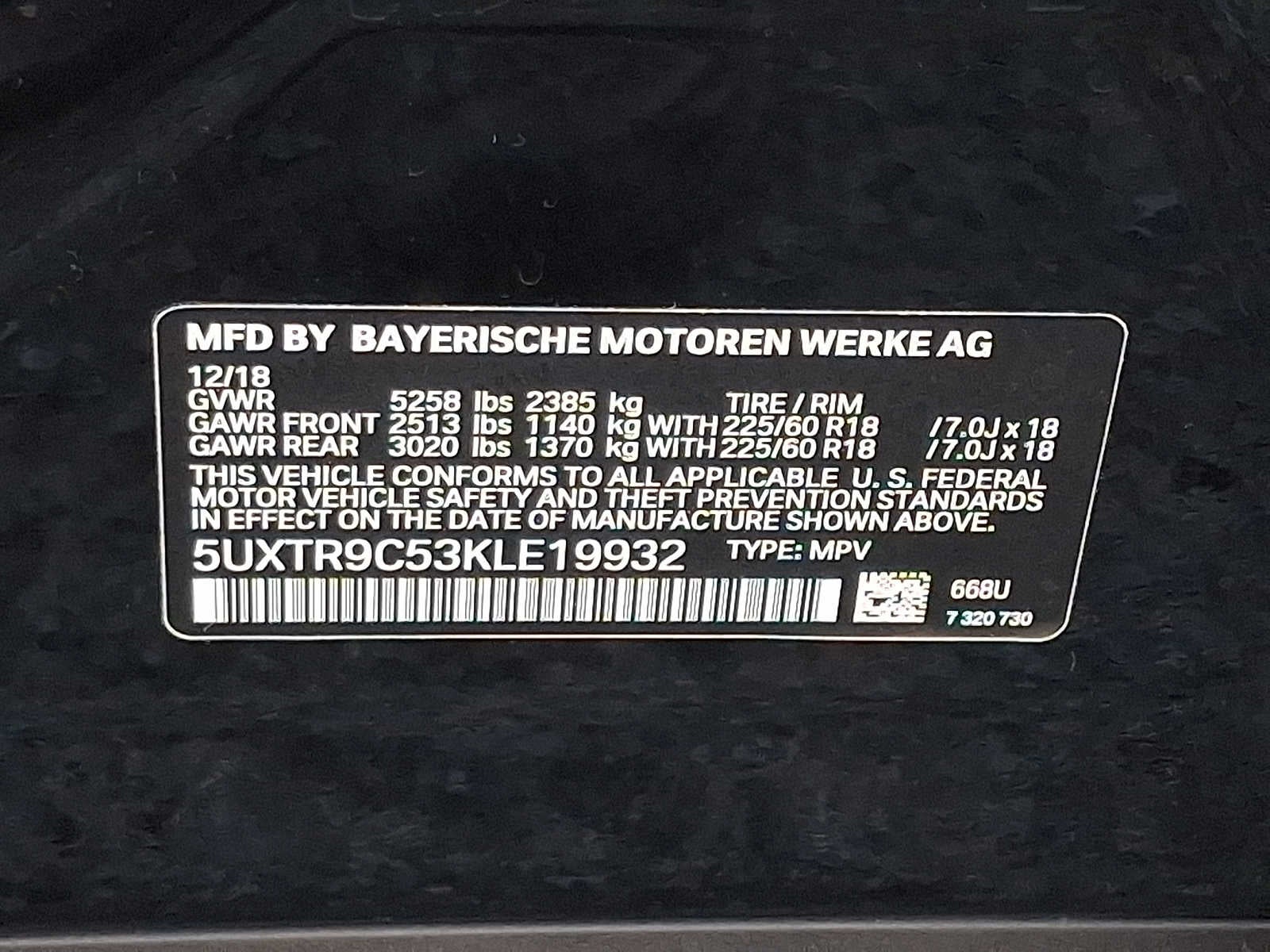 2019 BMW X3 xDrive30i Sports Activity Vehicle