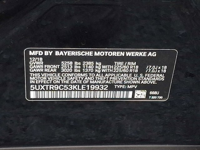 2019 BMW X3 xDrive30i Sports Activity Vehicle