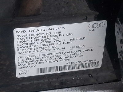 2022 Audi Q4 e-tron Sportback Premium Plus 50 quattro