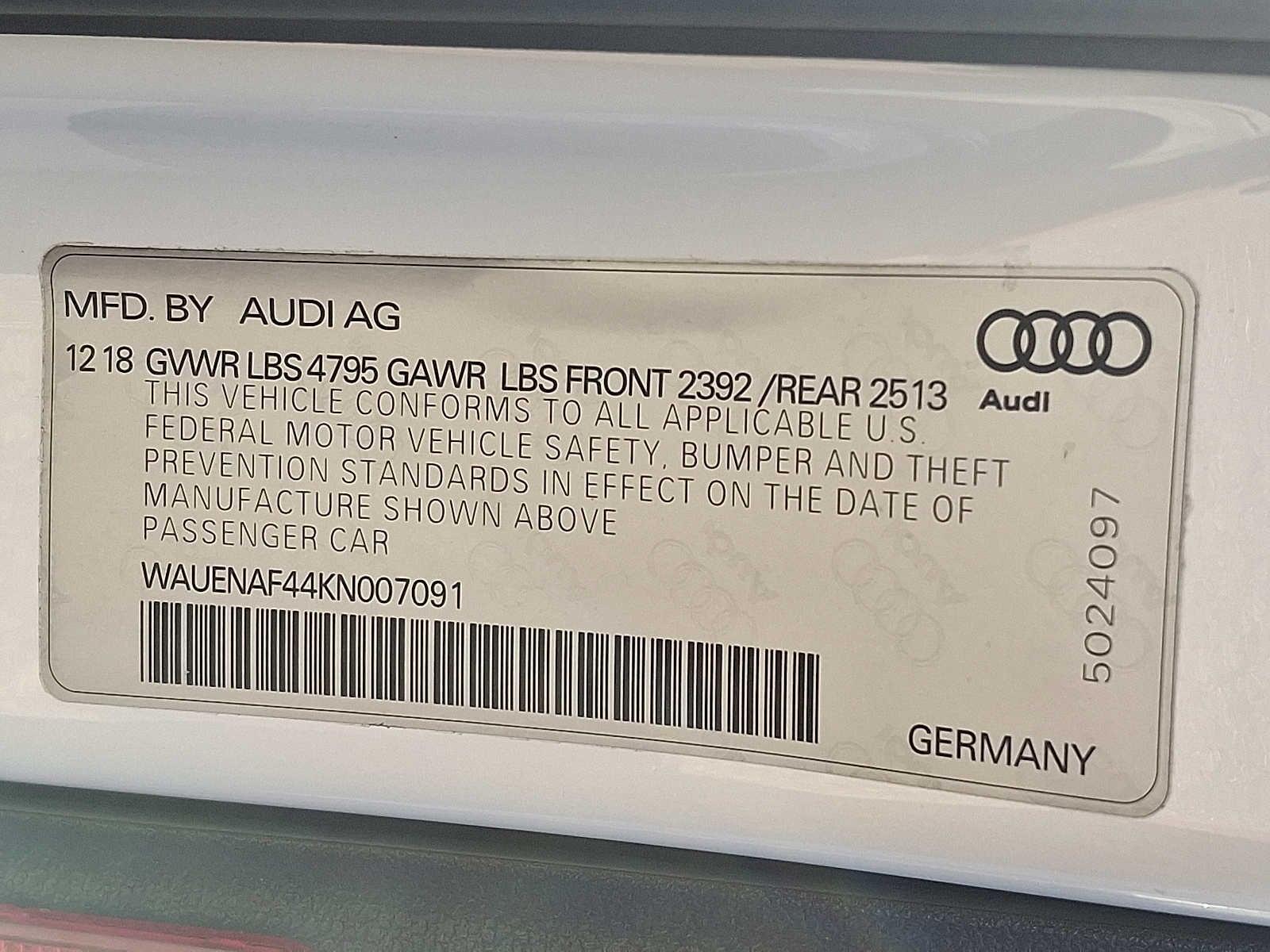 2019 Audi A4 Premium Plus 45 TFSI quattro