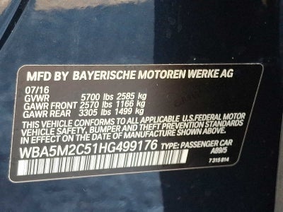 2017 BMW 5 Series 535i Gran Turismo