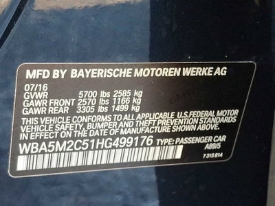2017 BMW 5 Series 535i Gran Turismo