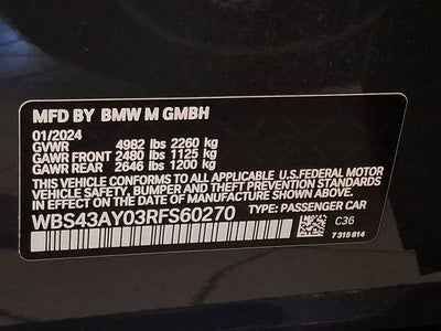 2024 BMW M3 Competition xDrive Sedan