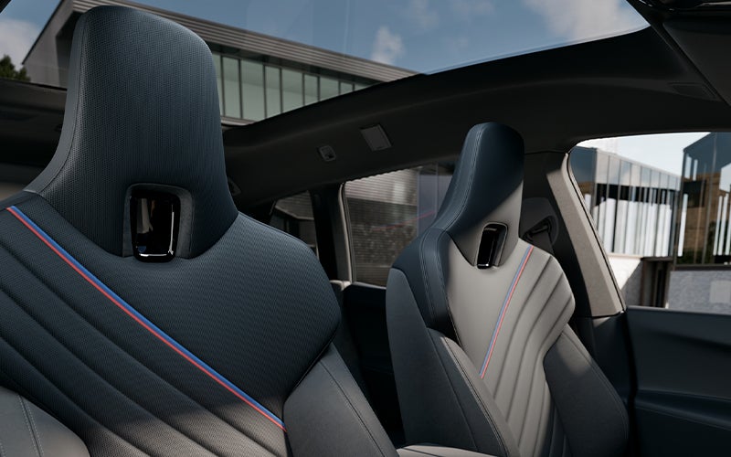 Interior seats and upholstery of the BMW iX M70. | BMW of Morristown in Morristown NJ