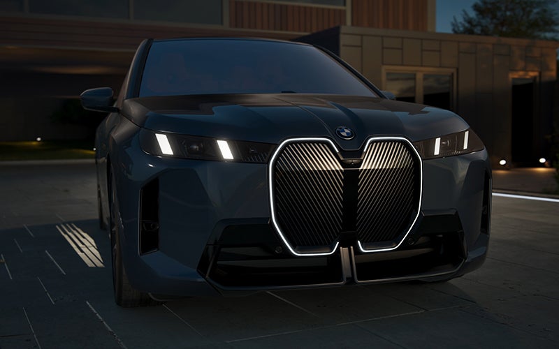The BMW iX illuminated kidney grille. |BMW of Morristown in Morristown NJ