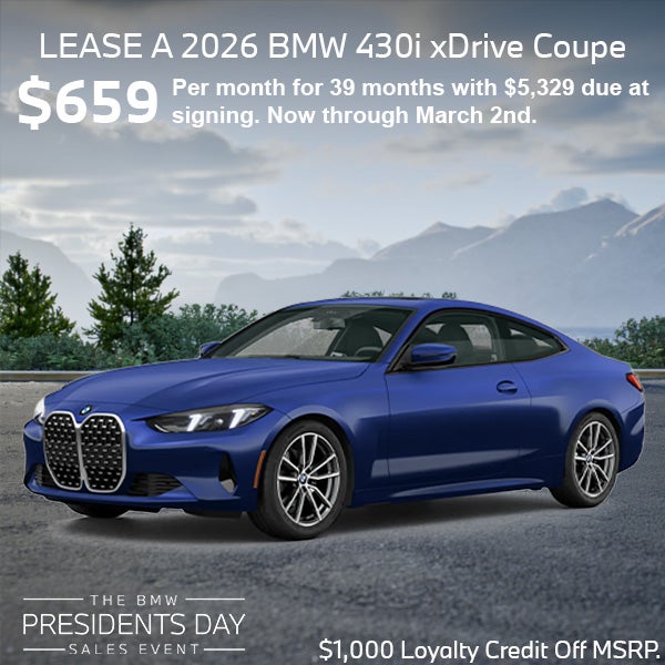 Lease a 2026 BMW 430i xDrive Coupe